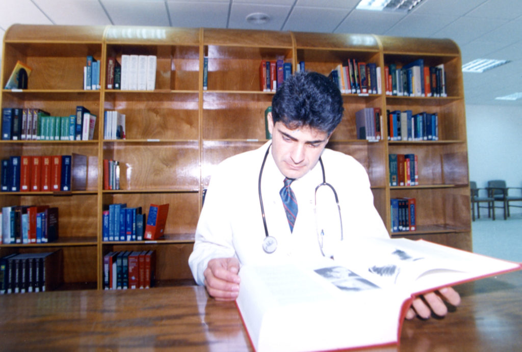 The Ahli Arab Hospital library that Anera built in Gaza City.