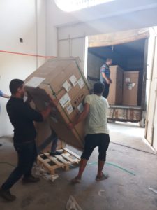 Delivery of the dialysis machines 