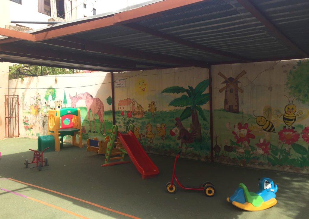 The kindergarten play-area after renovation