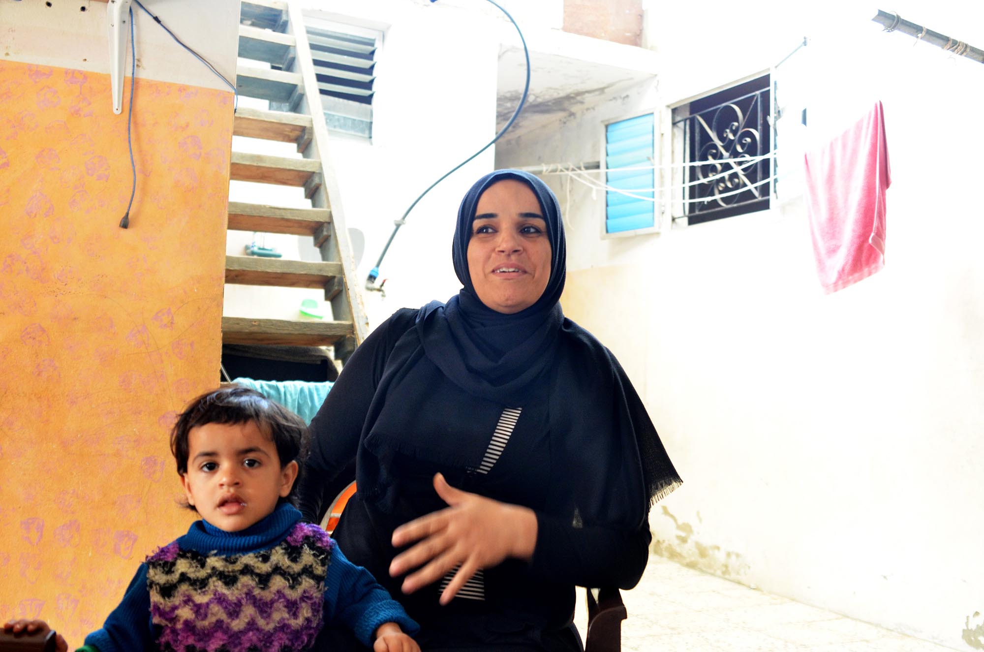 Ahlam, a mother of 5 who has lived in Beit Hanoun for seven years.