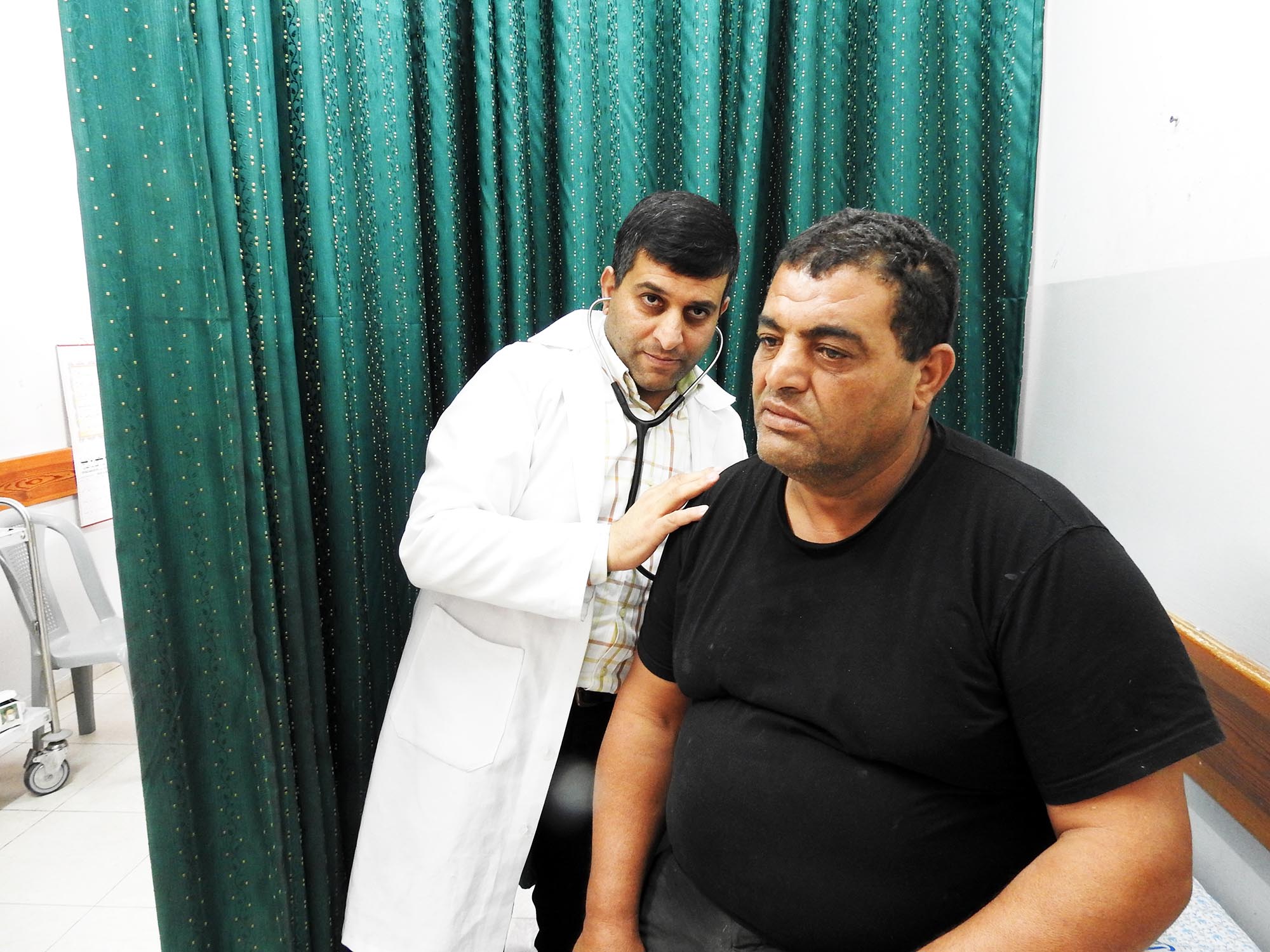 Wajih is a patient at the at Palestine Red Crescent Society (PRCS) medical clinic in Idhna.
