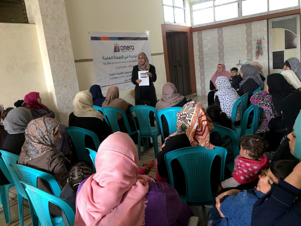 Anera public health education classes in Beit Hanoun, Gaza.