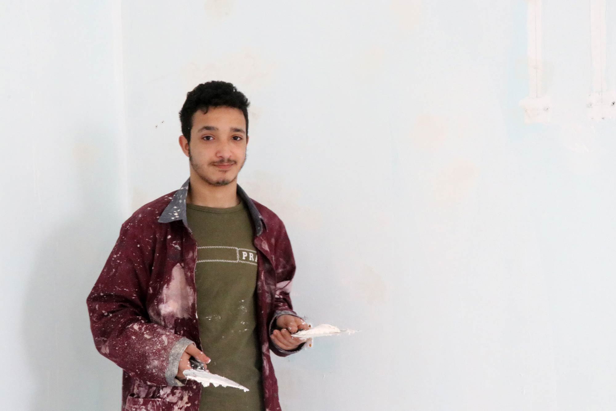 Mohammad is a student in the advanced commercial painting and plastering course.