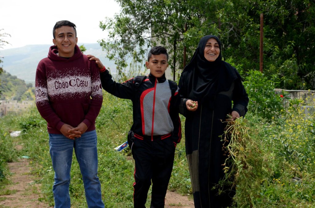 Sanaa with her two sons.