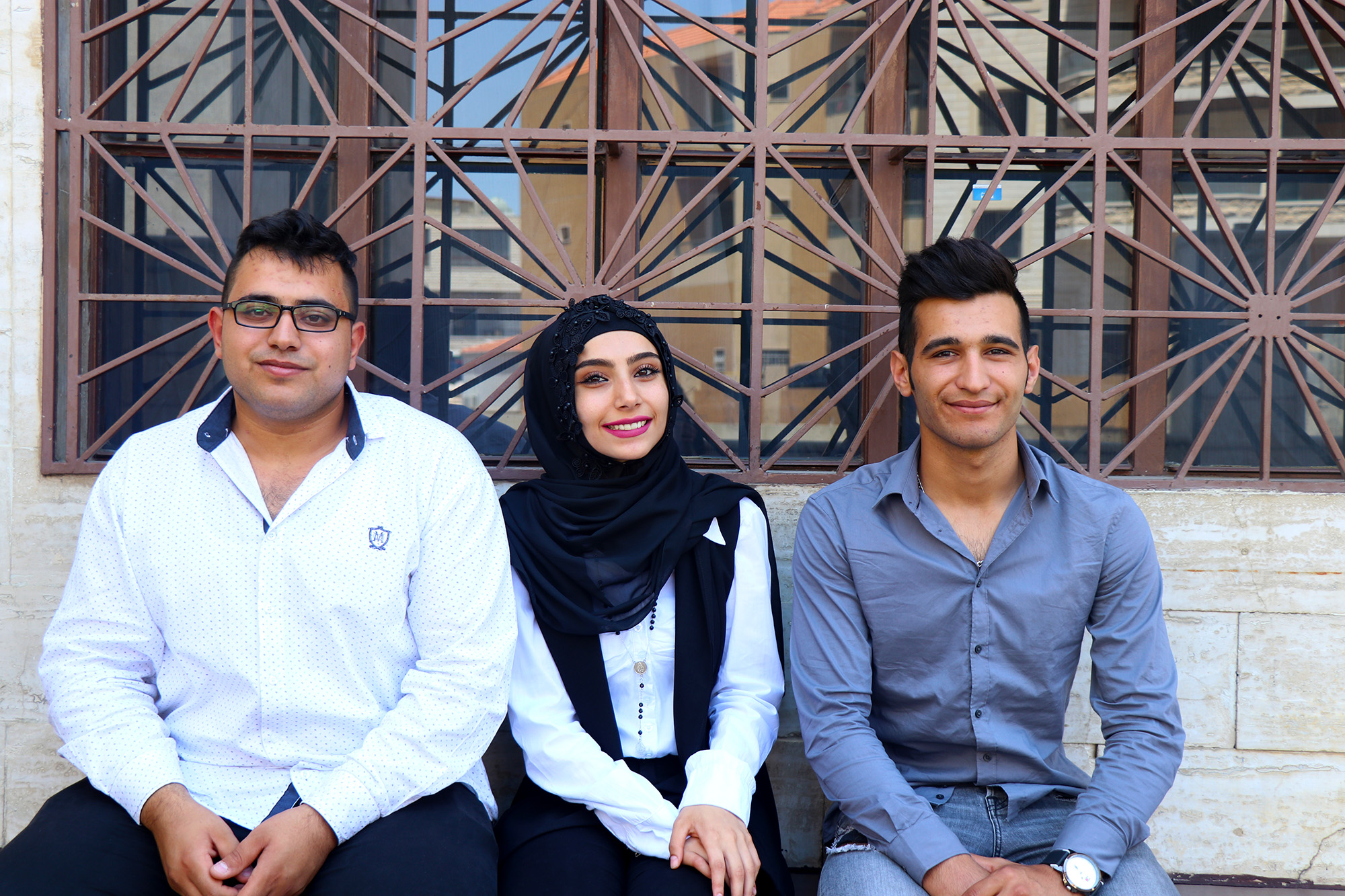 Mohammad, Douaa and Mostafa (L-R) excelled to such a degree at their chef training that the college decided to go big with the prize. They reached out to a catering business in Saudi Arabia which offered them a paid internship in Mecca during the pilgrimage season this summer. 