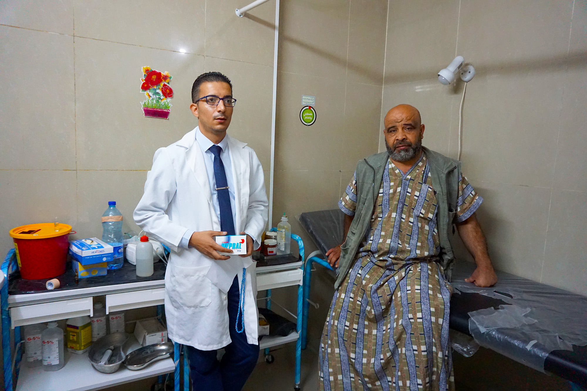 Raed is prescribed omeprazole which is used to treat painful stomach ulcers. Anera delivered the medicine to the Yazour Health Clinic in the Balata Palestinian refugee camp.