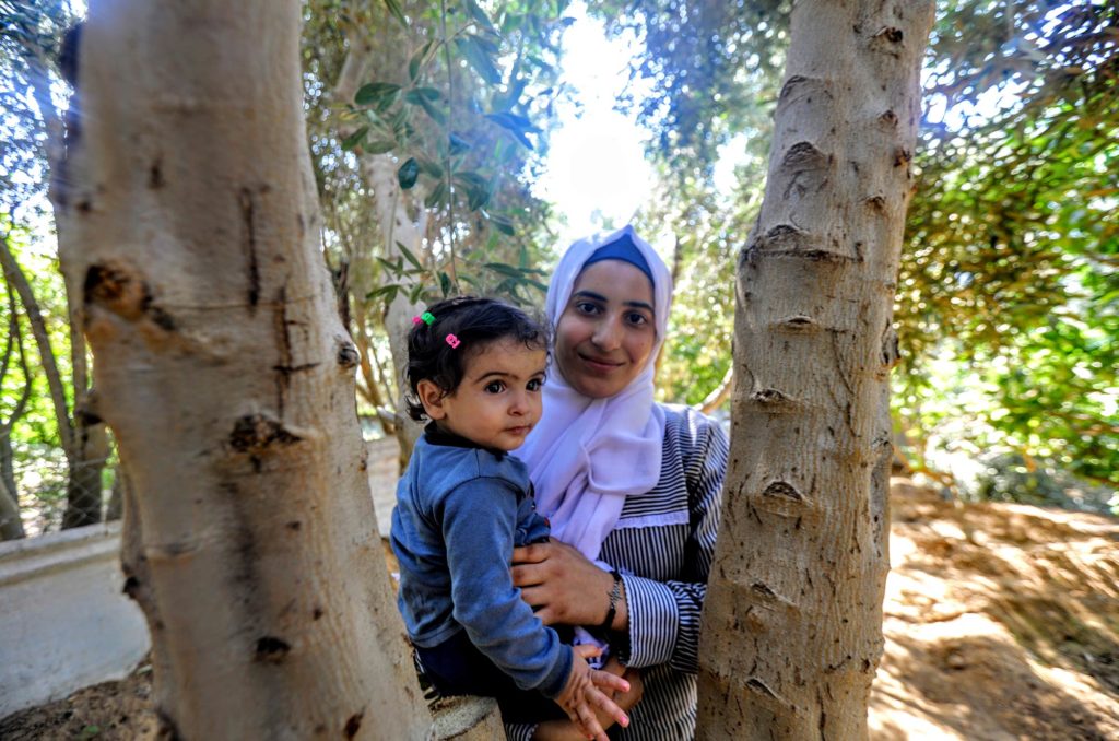 Nour and her niece, Beit Hanoun