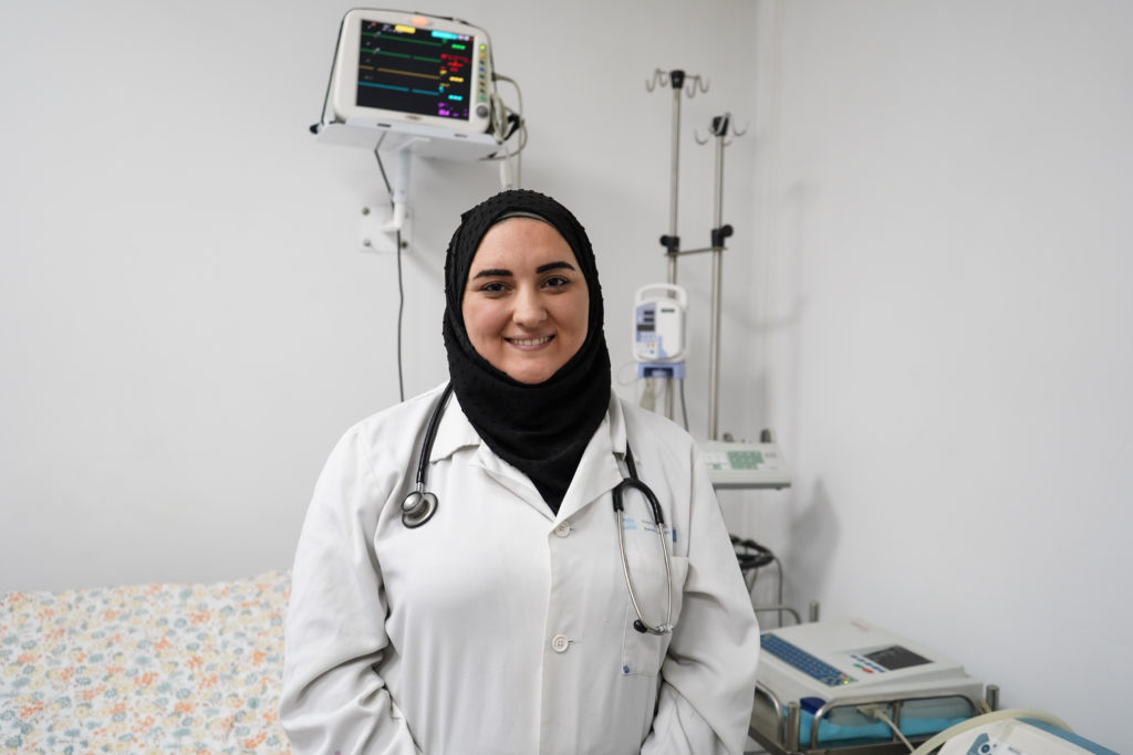Joumana, a nurse at Safad Hospital in Beddawi Palestinian Refugee Camp in Tripoli, northern Lebanon.