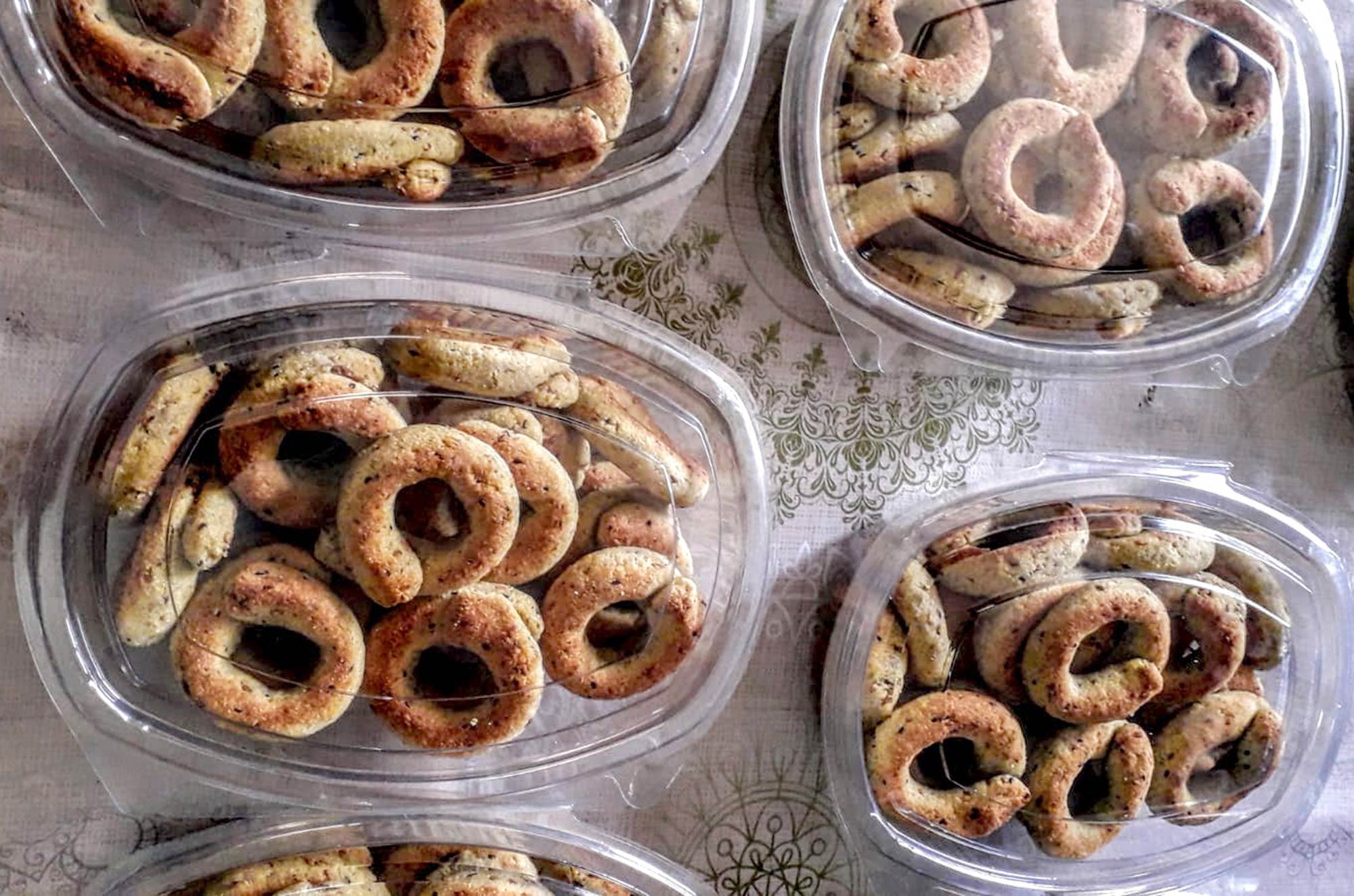 Qalqilya, Palestine, women's-empowerment, Women-Can, baker, Nadera, ka'ak, packaged Nadera's ka'ak, packaged for sale.