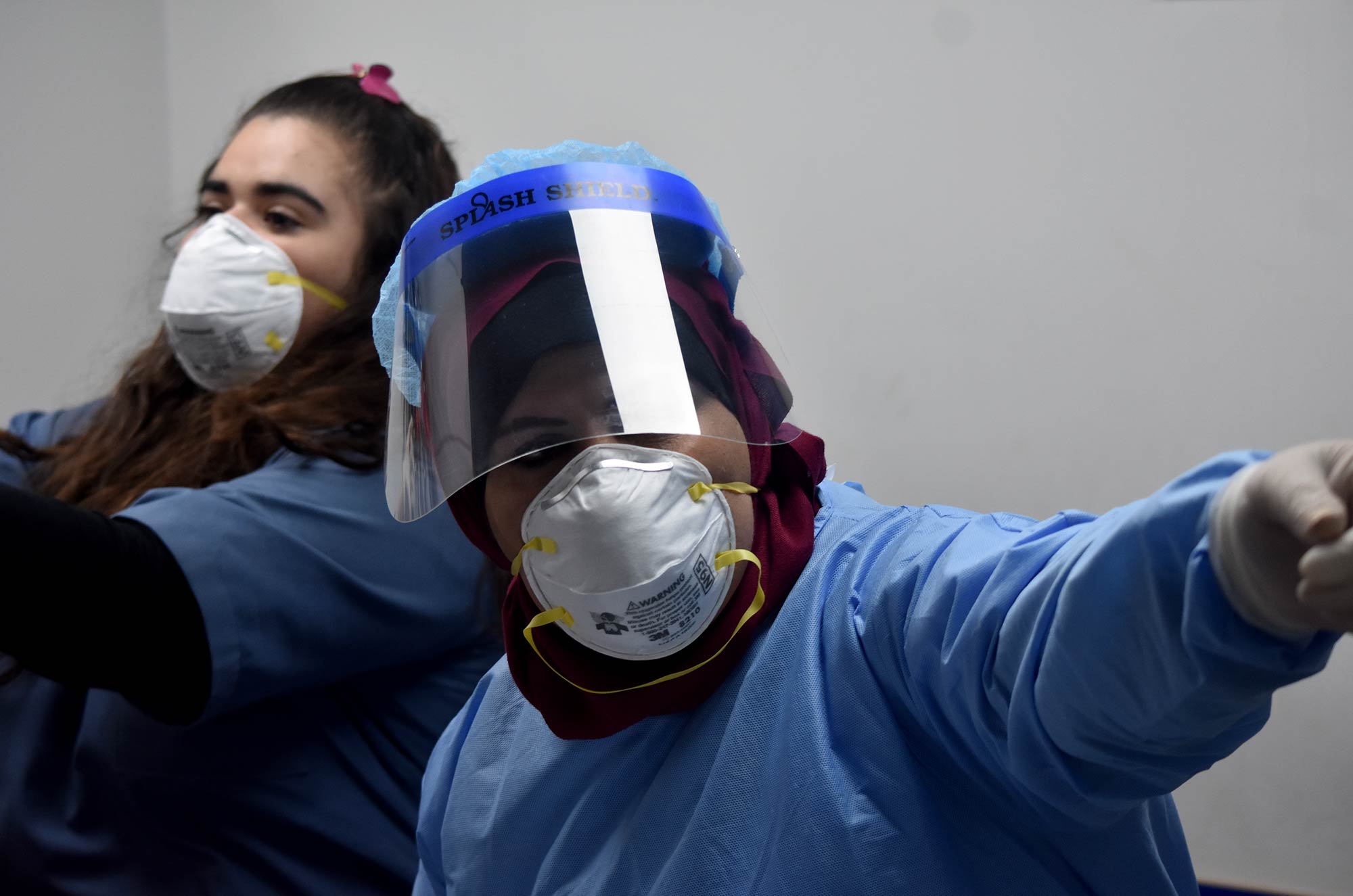 Medical Aid delivery to Haifa Hospital, Lebanon, nurses Jumana Sarhan, a nurse in the ER at Haifa Hospital, Lebanon.