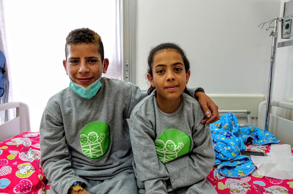 Mohammed and Sarah, the two siblings with cystic fibrosis come to the Caritas Hospital for regular follow-up every three months.
