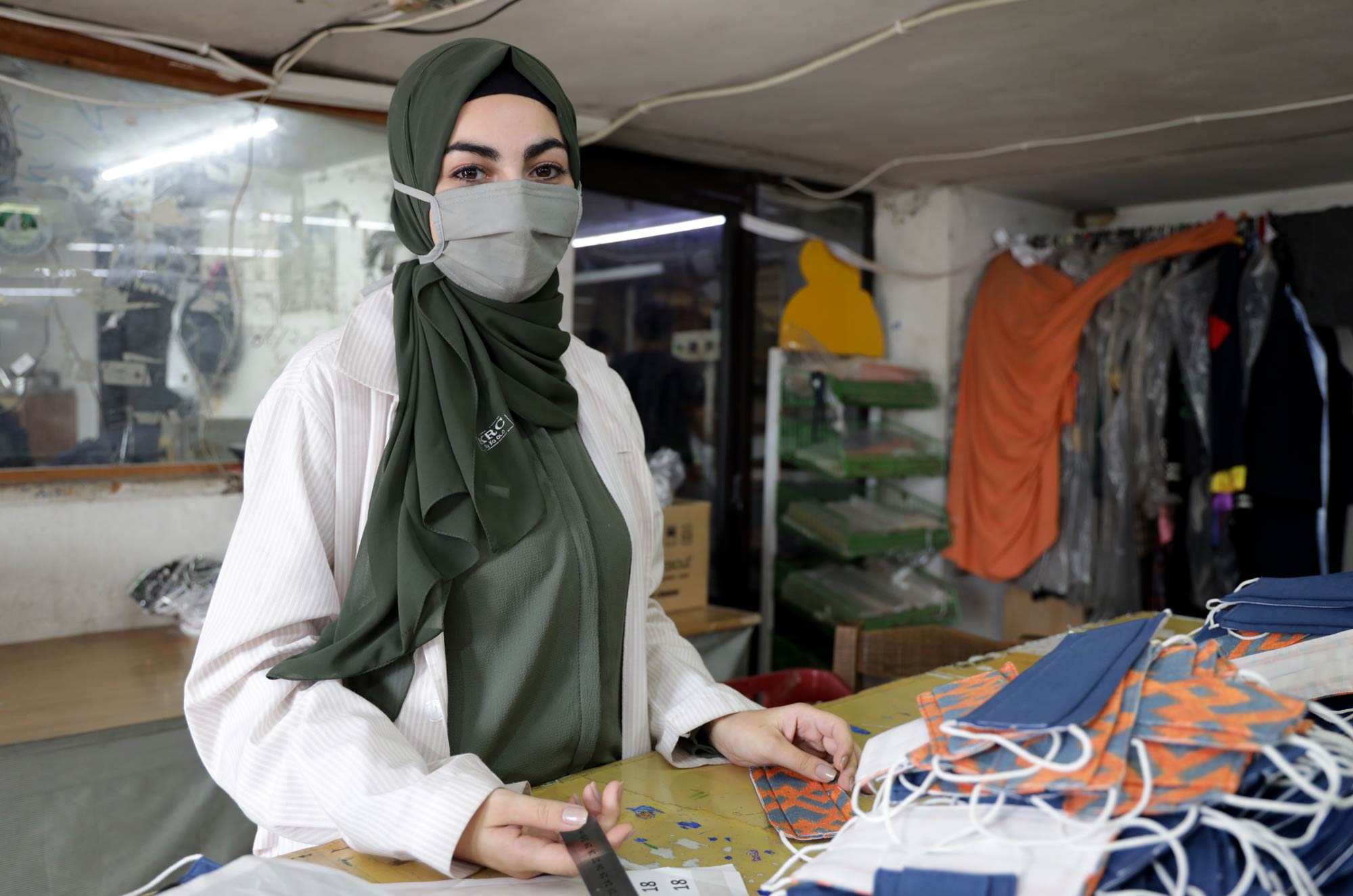 Mariam at her work station