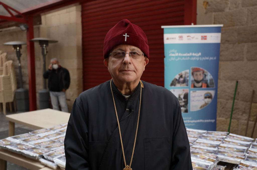 Lebanon, Bekaa, vocational-education, food-parcels, Archbishop-Issam-Darwish Archbishop Issam Darwish