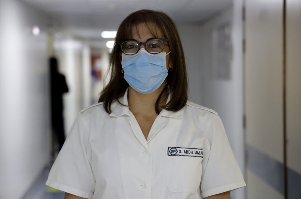 Soha Abd Al-Malik, infectious diseases control department officer at the Hotel Dieu Hospital. 