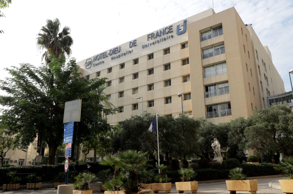 Medical-aid, health, Lebanon, Beirut, Beirut-blast, Hôtel-Dieu, facade