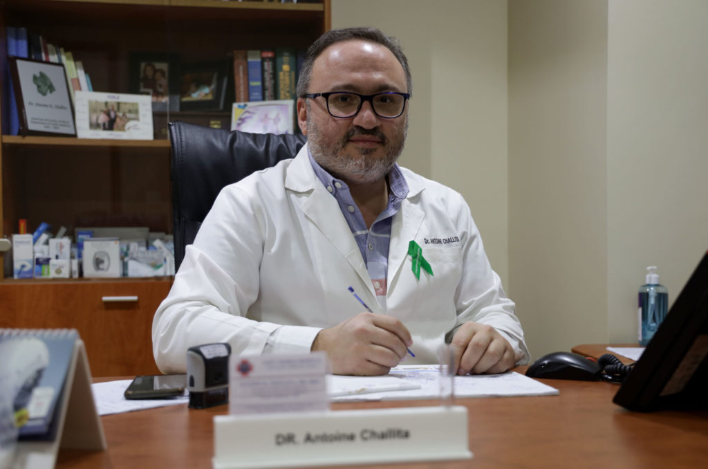 Medical-aid, health, humanitarian-aid, Lebanon, Beirut, Antoine-Shalita Antoine Shalita in portrait at his desk.