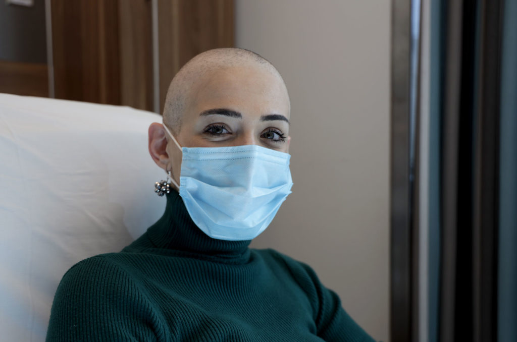 health, lebanon, cancer, chemotherapy, cold-chain, thuraya with mask Thuraya with her mask on