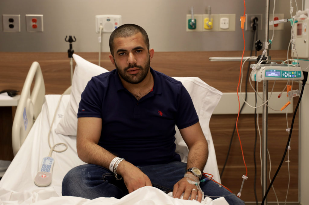 Ali is a cancer patient, and  recieves Medical Aids in Beirut