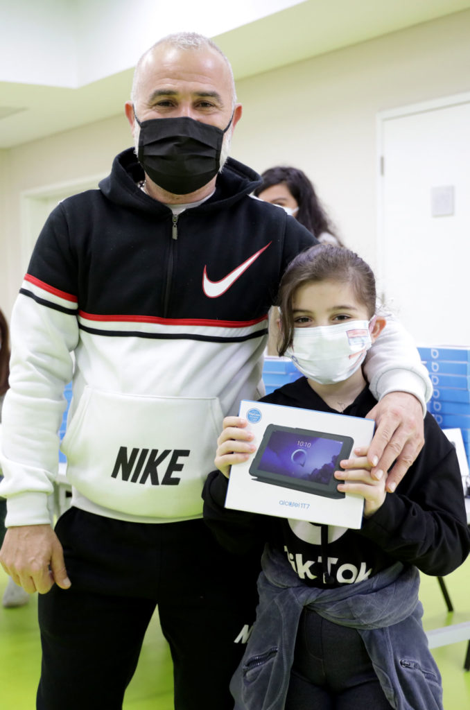 lebanon, education, armenian, tablets, internet, schools, covid 281A7946-EDIT Percilla and her father Harout.