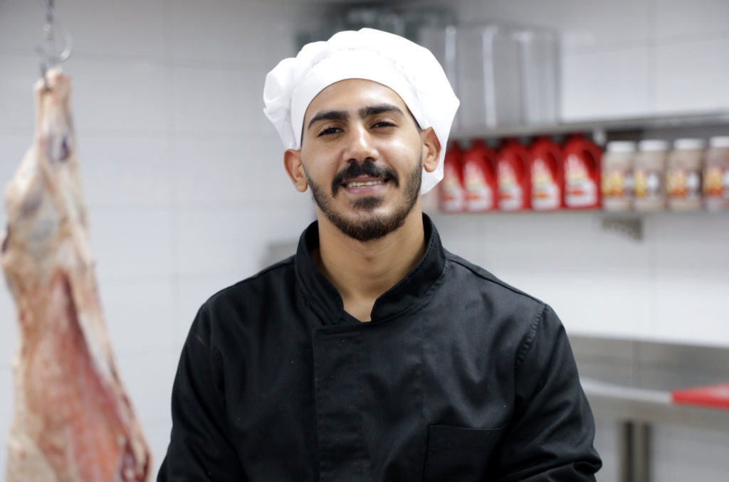 Mustafa in the butchery area at Diwan.