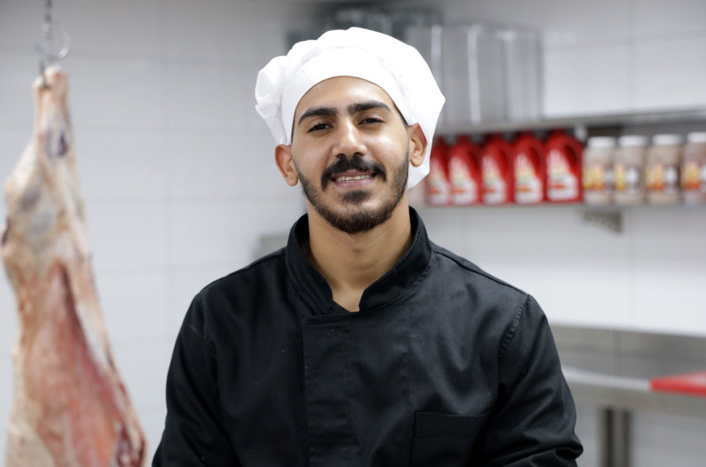 livelihoods, job-skills-training, education, community, employment, youth, lebanon, beirut, diwan 281A5819-EDIT Mustafa in the butchery area at Diwan.