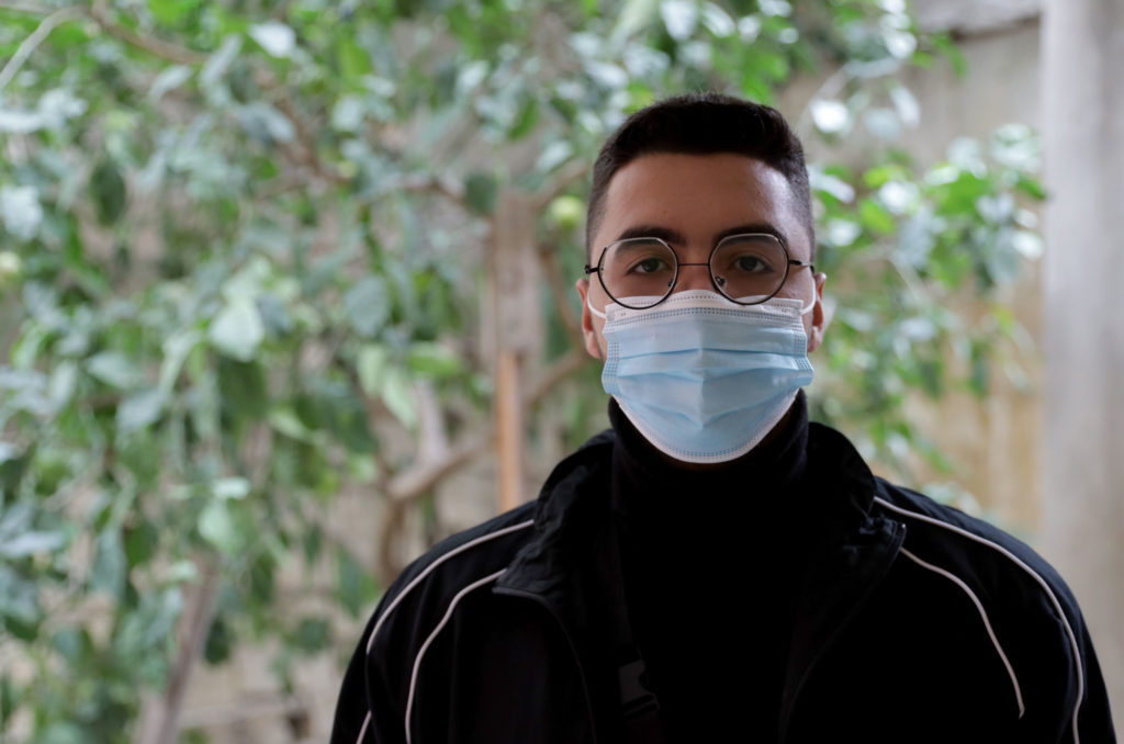 lebanon, palestinian-refugees, covid-19, vaccine, motivational-kits, public-health, wash, rami, voulnteer, EDIT Rami, an Anera volunteer, looks at the camera