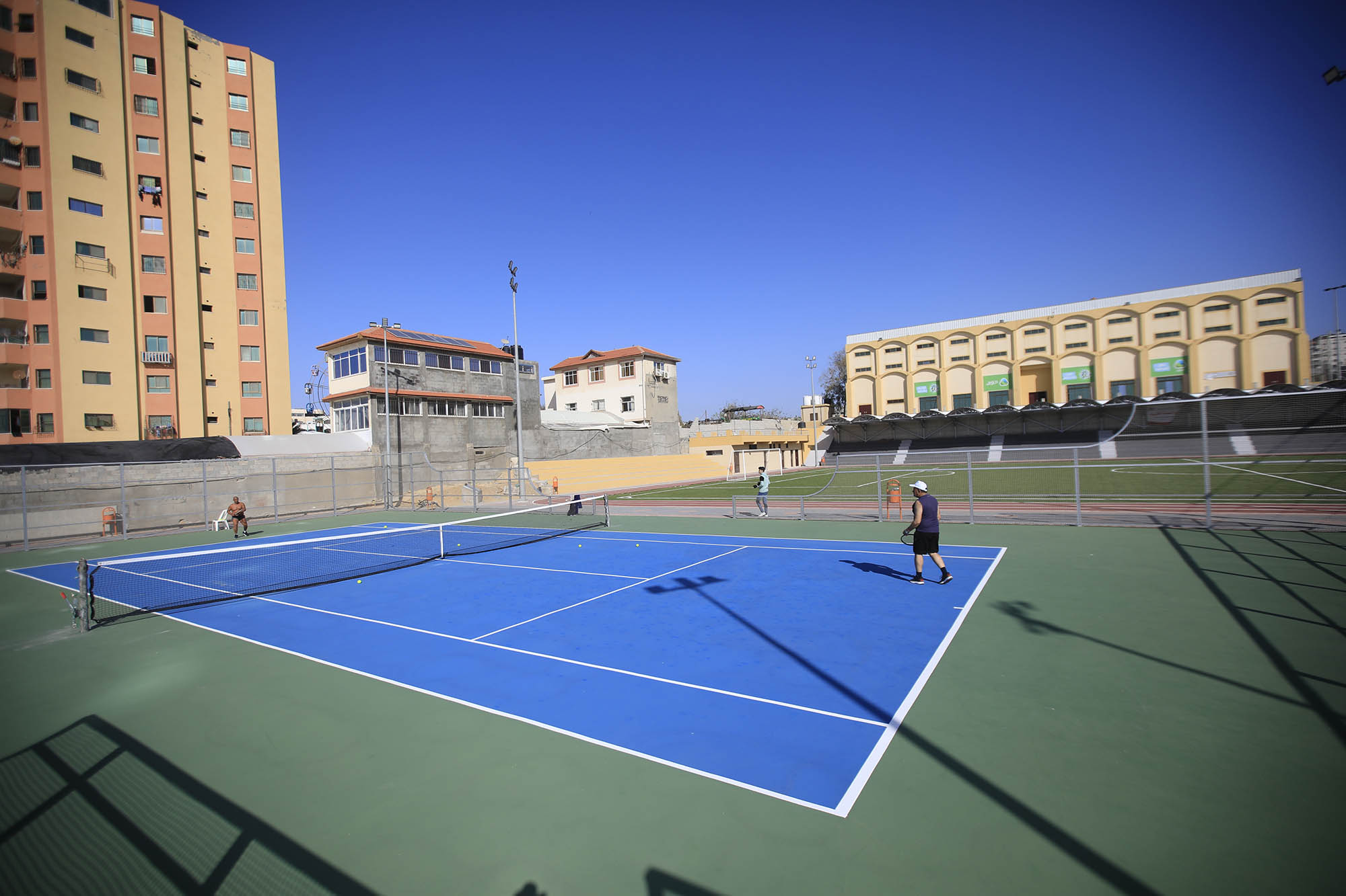 Gaza sports club tennis court.