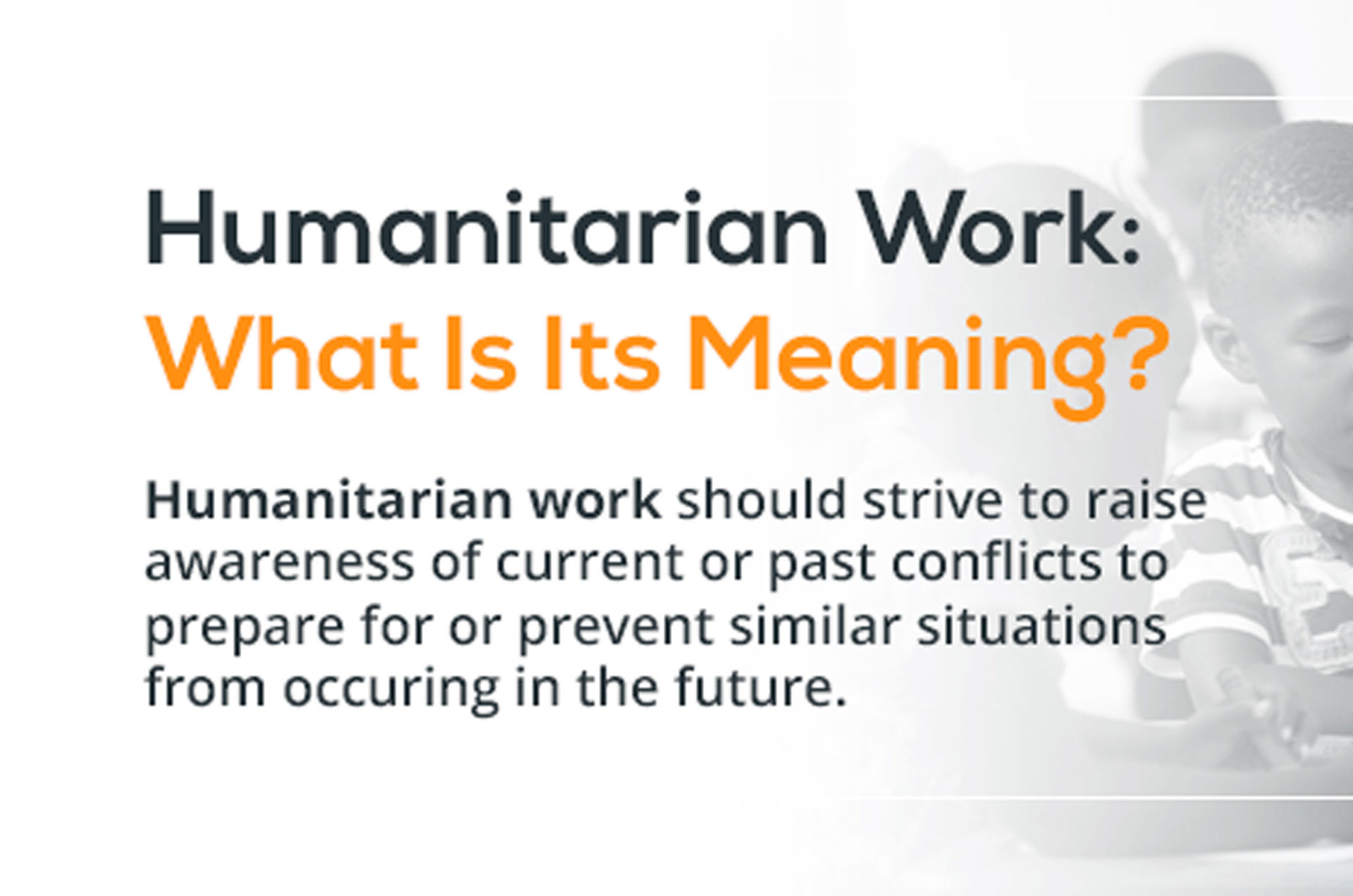 humanitarian task synonym