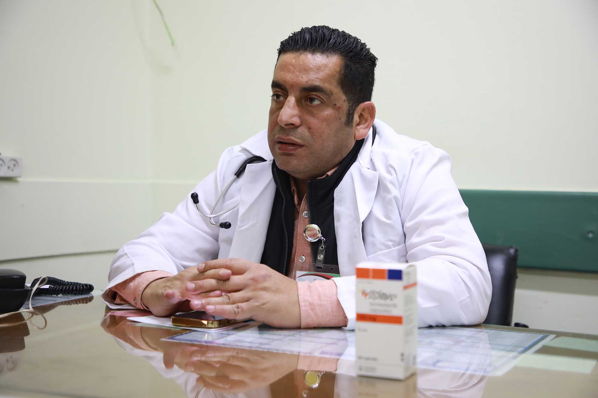Dr. Shadi Awad is a pulmonologist and head of the lung endoscopy unit at Al-Shifa Medical Hospital in Gaza.