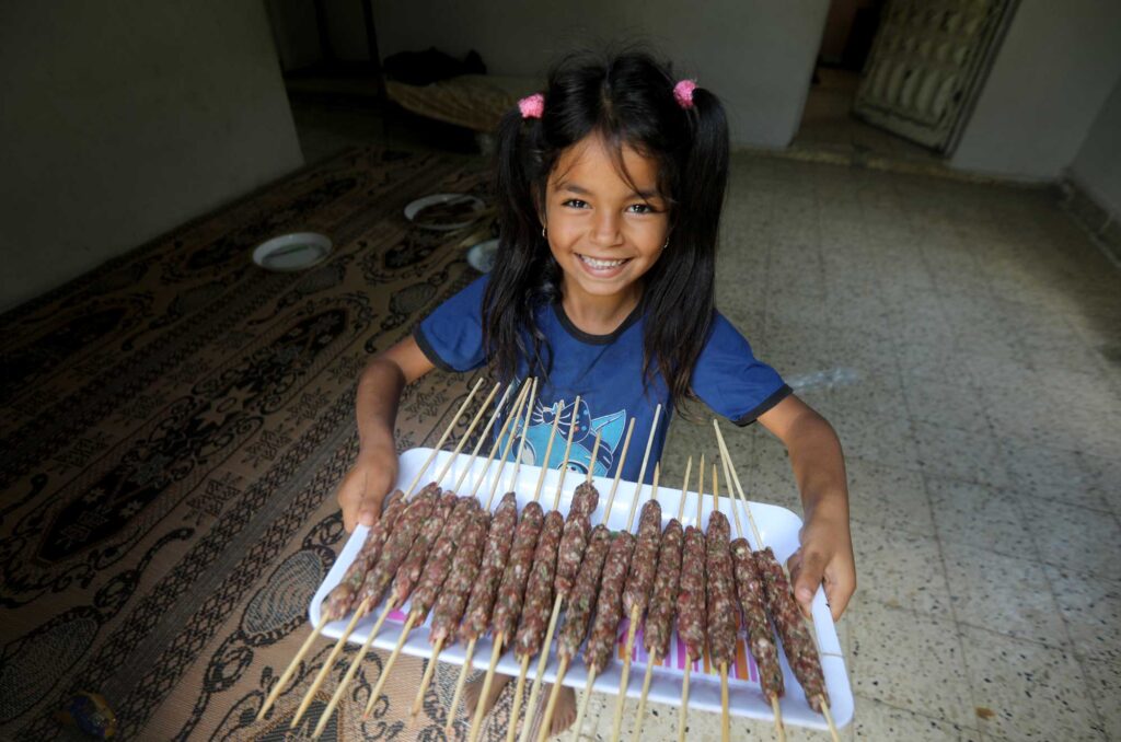 The Qurbani meat is turned into yummy kababs.