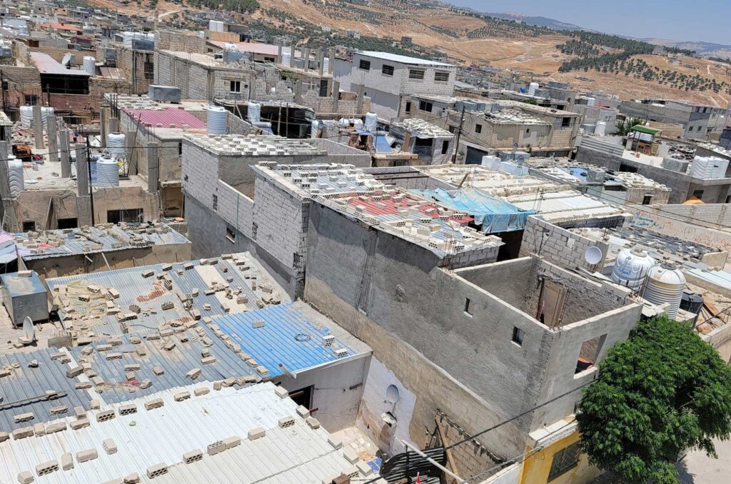 View of the Jerash Palestinian refugee camp from the roof of JMAP