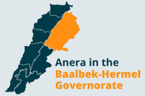 Feature map showing the Baalbek-Hermel Governorate on a map of Lebanon
