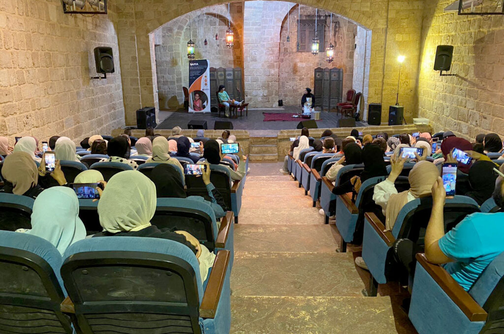 A live theater production in Akkar, Lebanon, aimed at mitigating early and forced marriage.