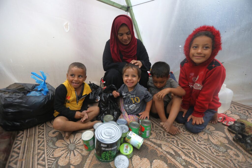 Family in Gaza who received food from Anera