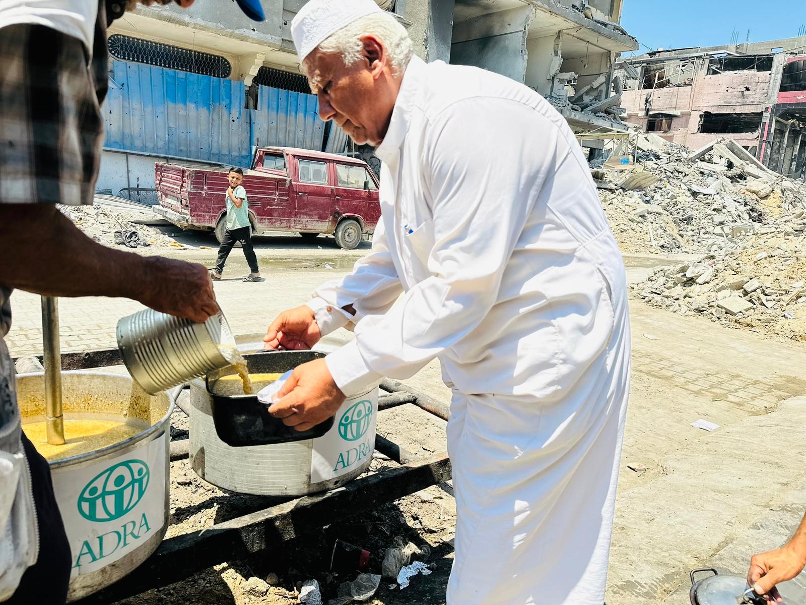WhatsApp Image 2024-07-01 at 2.01.55 PM (1) Abed and his family are able to receive free hot meals thanks to the support of ADRA.