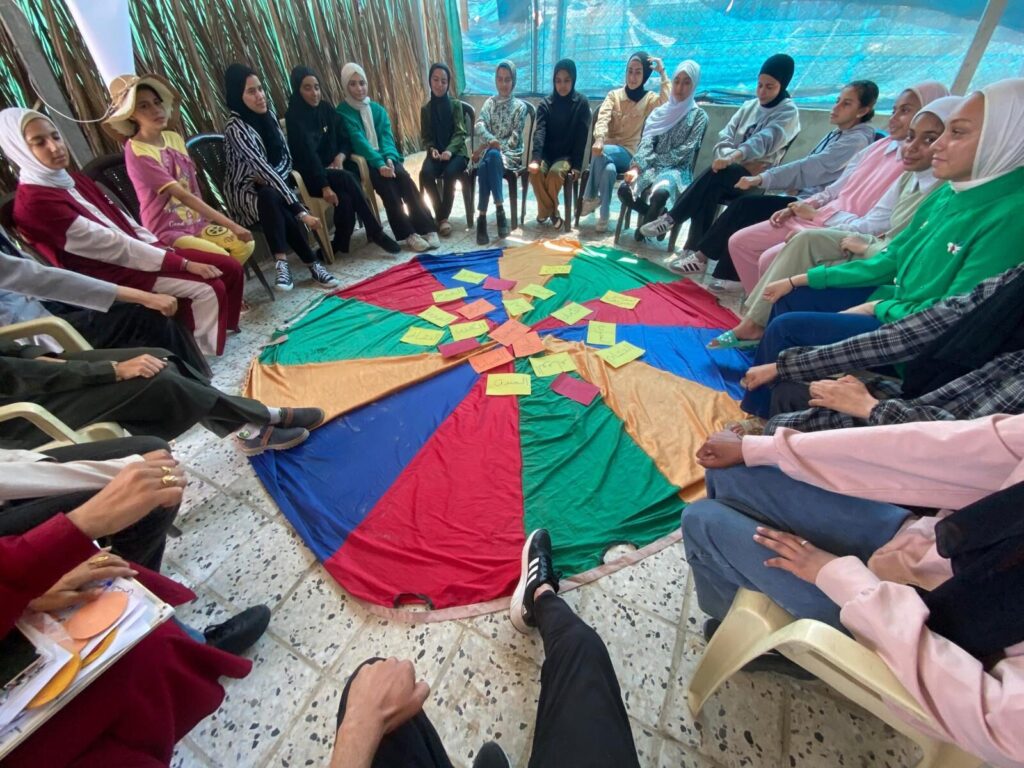 One of Anera’s psychosocial sessions in Gaza.