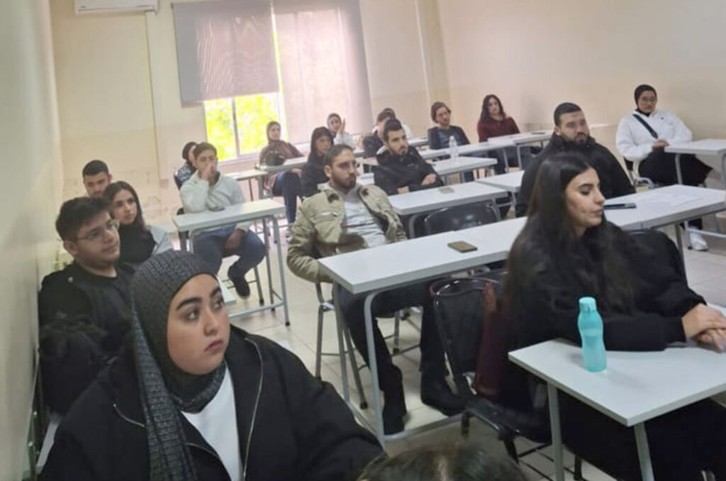 Students observe Anera's Red Cross training course