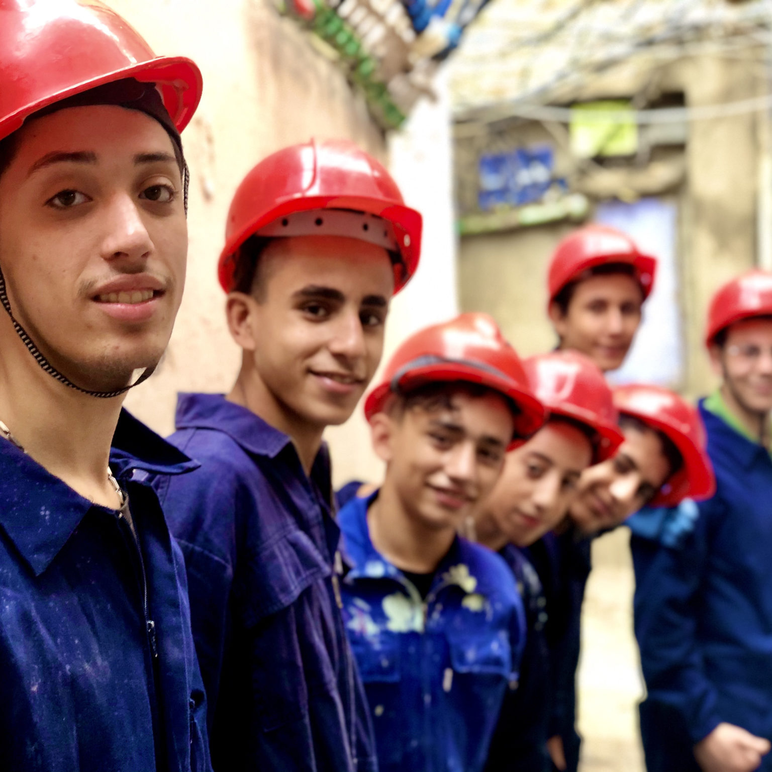 Anera's construction and electrical course graduates in Lebanon.