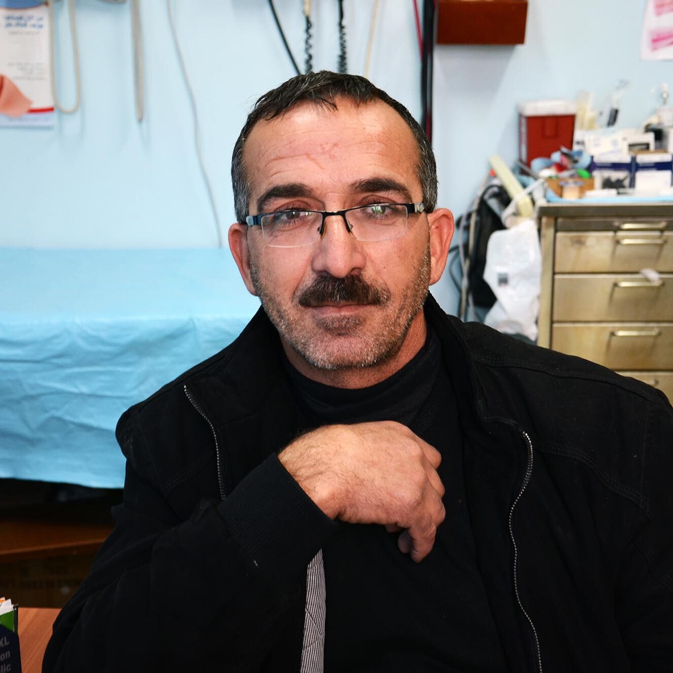 Sufian Shweiki, a 47-year-old father of seven children, works in the central heating business in Hebron.