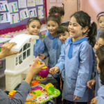 Children are delighted with the transformation of their preschools in two Lebanon camps.