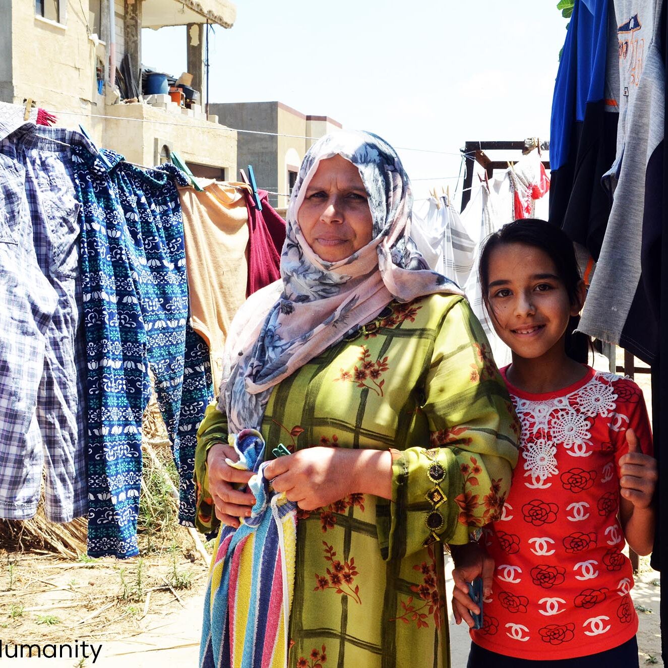 “We're a very small community and our neighborhood's quiet. Everyone here is very friendly. In Abassan, as for all people, water is a source of life. My son loves to water the roses in our garden every morning, and we enjoy watching them grow. For me, I like to show off how fresh and clean my laundry smells to the neighbors.” - Rasmiya, mother (Abassan, Gaza)